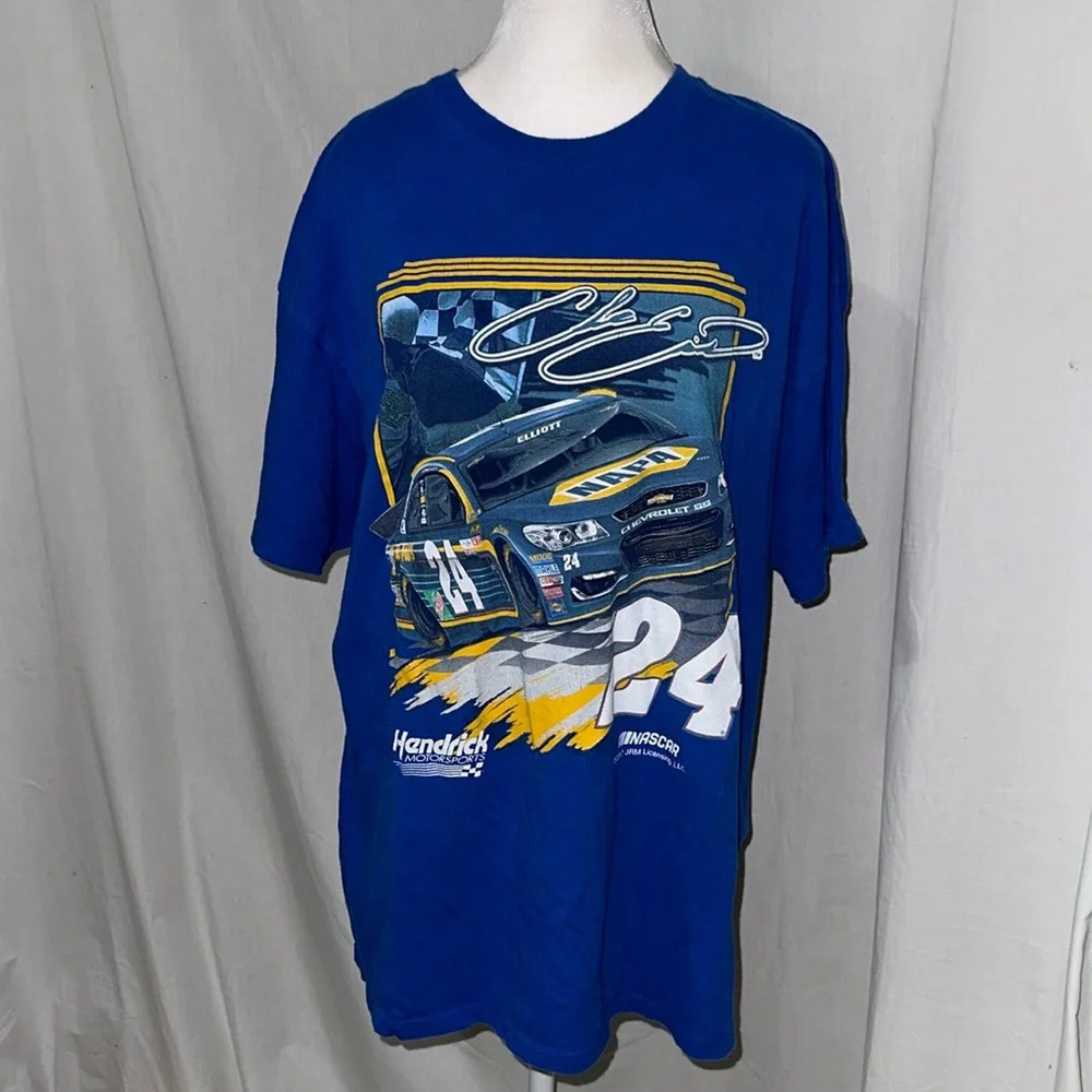 blue NASCAR Hendrick Motorsports Chase Elliott graphic tshirt size xl